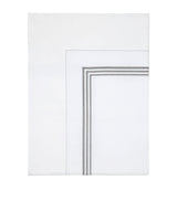 Harrods Super King Egyptian Cotton Flat Sheet with Triple Embroidered Stripe- Buy online at McGrocer
