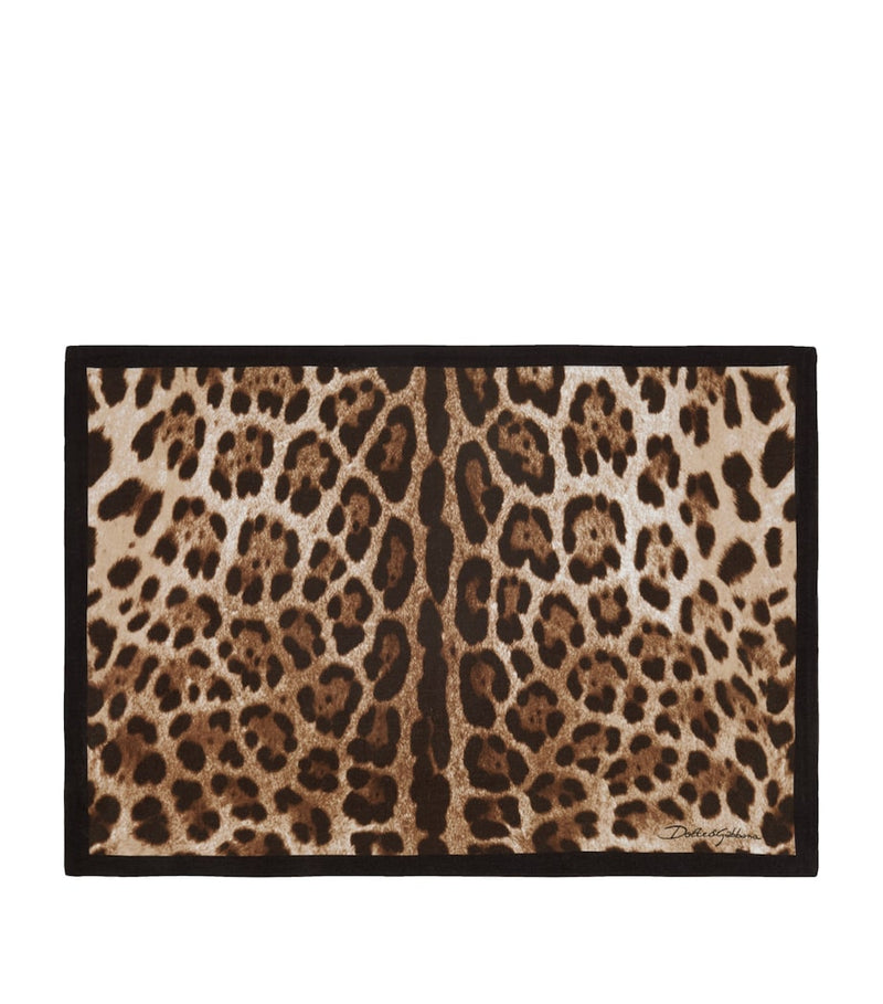 Dolce&Gabbana linen placemat and napkin set Leopardo, imported from the UK