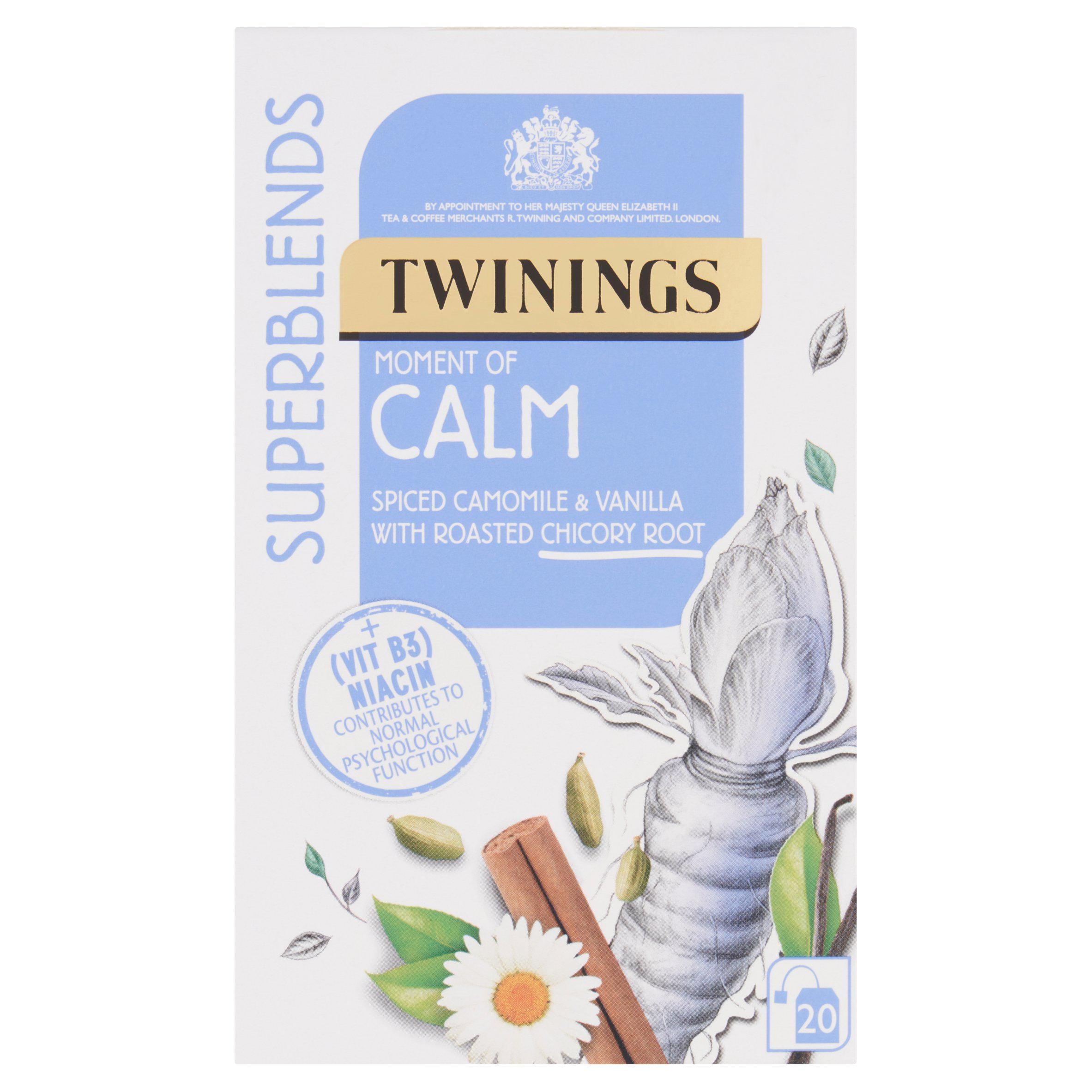 Twinings Superblends Calm with Spiced Camomile & Vanilla, 20 Tea Bags All tea Sainsburys