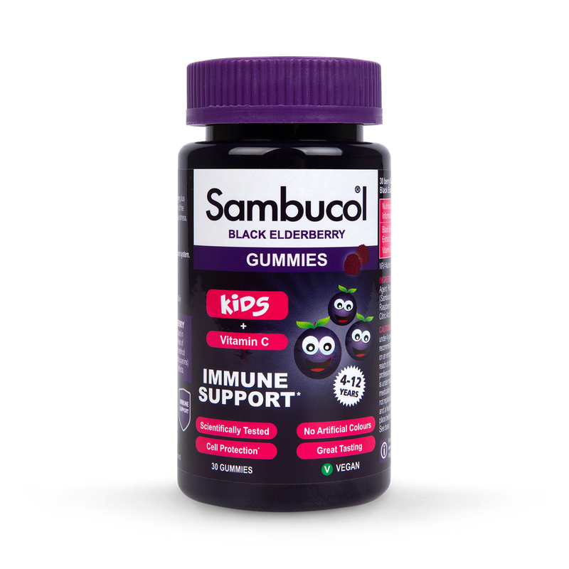 Sambucol kids black elderberry vitamin C gummies 30 count (British brand)