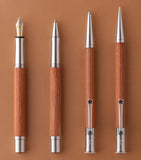 Graf von Faber-Castell wood and platinum-plated classic propelling ballpoint pen - British product