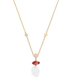 Jacquie Aiche yellow gold tourmaline triple step necklace (British brand)