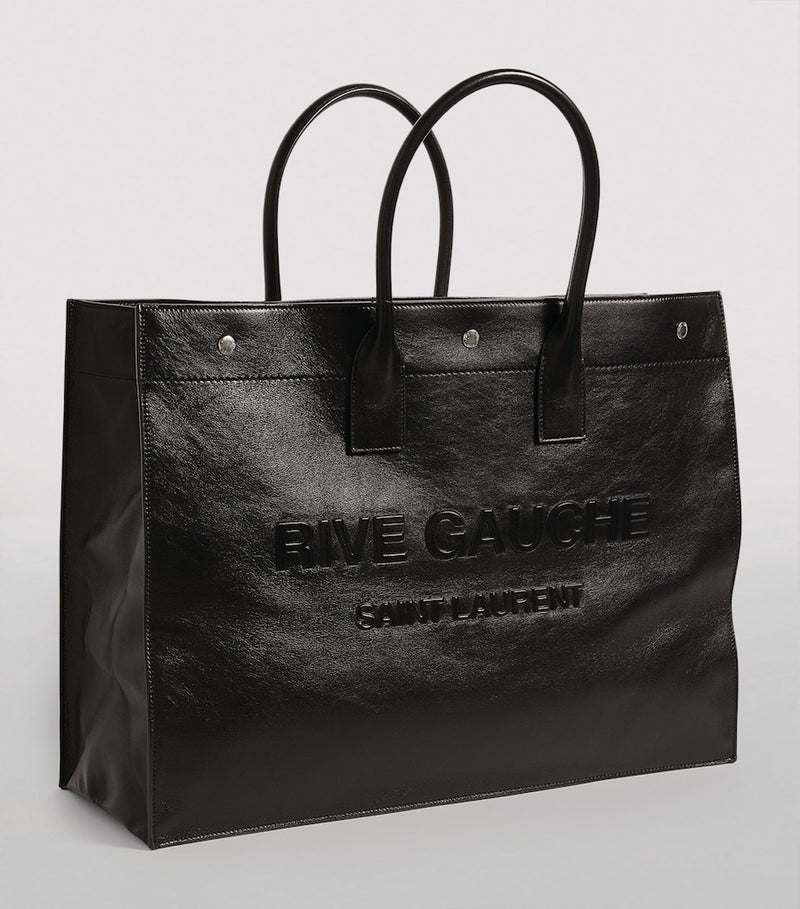 Saint Laurent Rive Gauche tote bag leather twin handles - British product