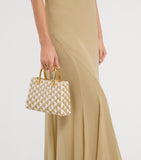 Bvlgari Serpentine Duo raffia top-handle bag (British brand)