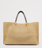 Valentino Garavani straw tote bag VLogo Signature medium, UK version