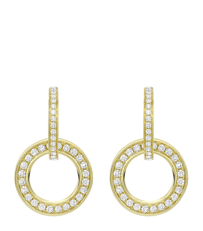Boodles yellow gold diamond earrings 1.20ct, imported from the UK