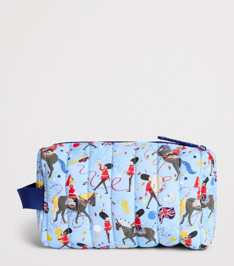Harrods quilted Trooping the Colour wash bag (British brand)