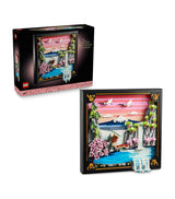Harrods LEGO Art Japanese Cherry Blossom Landscape 1892-Piece Buildable Wall Art- Buy online at McGrocer