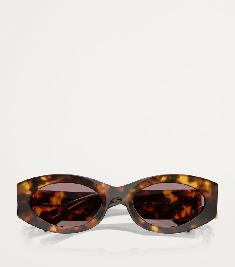 Miu Miu acetate oval sunglasses - British product