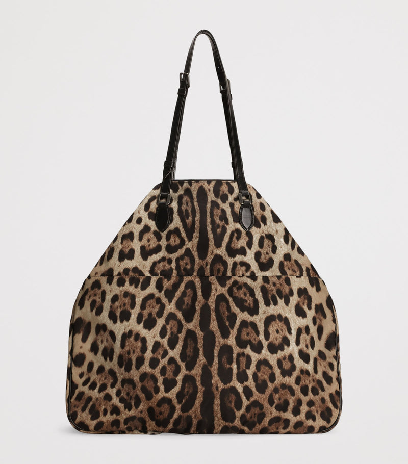 Dolce&Gabbana leopard-print crossbody bag in nylon and leather - British product