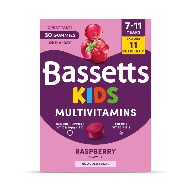 Bassetts Kids Multivitamins Gummies Raspberry 30 - British product