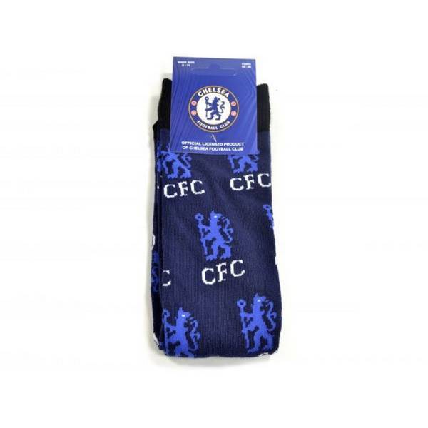 Chelsea FC adult socks all over print 8-11, imported from the UK