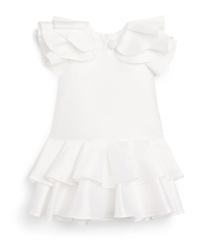 Mama Luma Jacquard Ruffle Dress for girls 3-12 years, imported from the UK