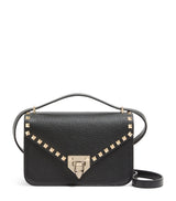 Harrods Valentino Garavani Grained Leather Rockstud Shoulder Bag- Buy online at McGrocer