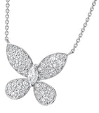 Graff diamond pavé butterfly pendant necklace, imported from the UK