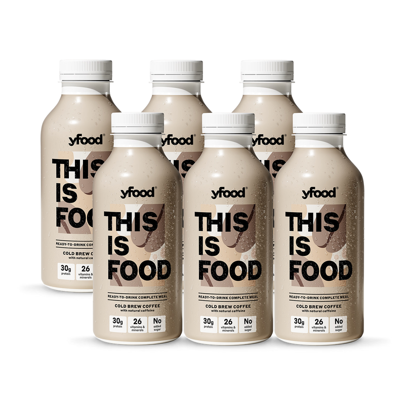 Yfood cold brew coffee complete meal drink 6x500ml, UK version