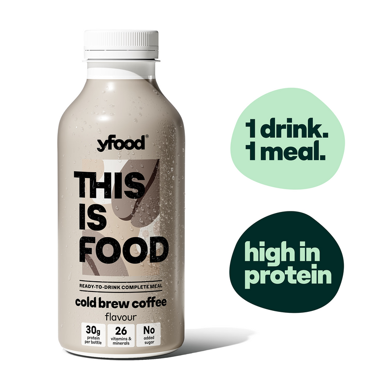 Yfood cold brew coffee complete meal drink 6x500ml, UK version
