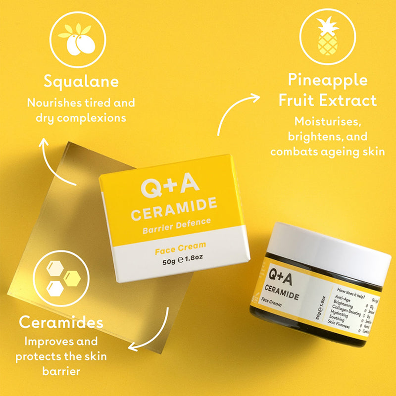 Q+A Ceramide Day Face Cream 50g (British brand)