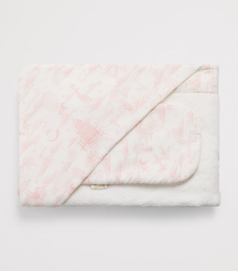Harrods organic cotton hooded towel and mitt set, UK version
