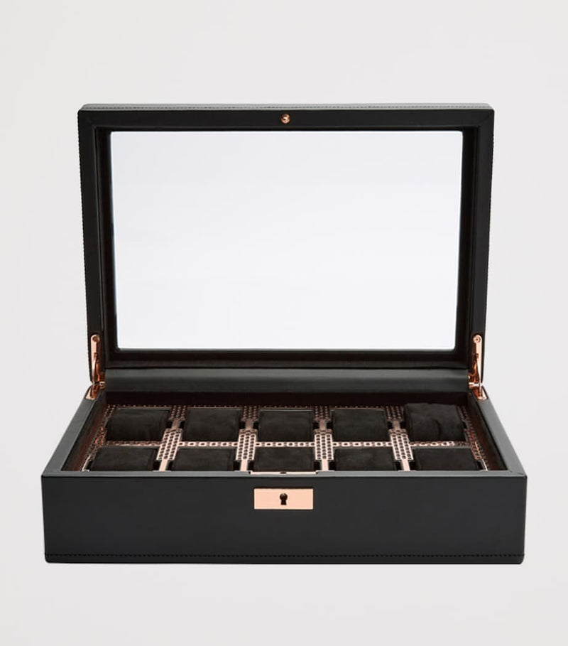 WOLF vegan leather 10-piece watch box, imported from the UK