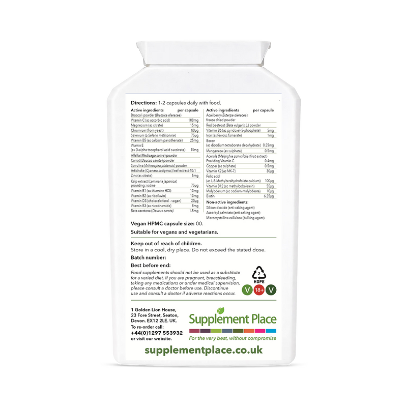 Supplement Place wholefood multivitamins 240 capsules (British brand)
