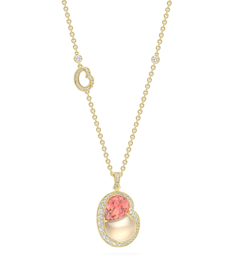 Boodles Motherhood necklace pink tourmaline moonstone diamonds, UK version