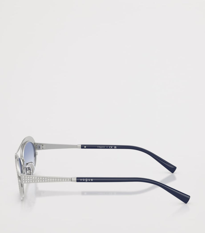Vogue Rhinestone Oval Sunglasses - British product