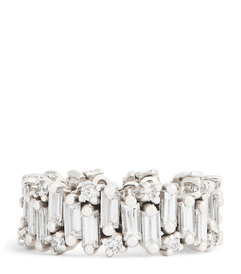Suzanne Kalan white gold diamond eternity ring, UK version