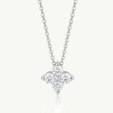 Superdrug MUCHV Moissanite Flower Necklace in 18k Gold or Silver- Buy online at McGrocer