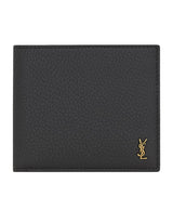 Harrods Saint Laurent Leather Cassandre Bifold Wallet 7.5cm x 13cm x 0.5cm- Buy online at McGrocer