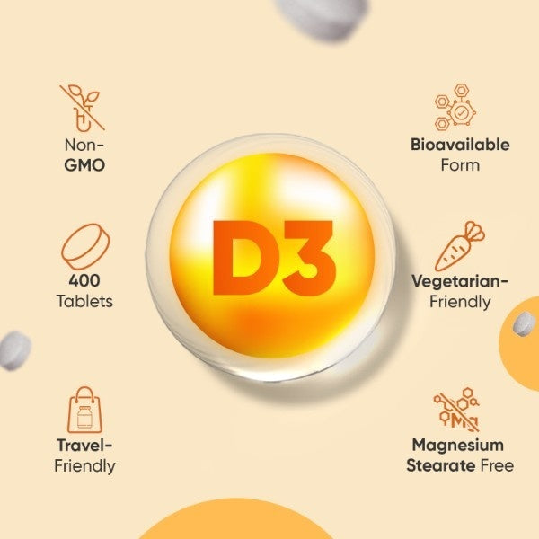 WeightWorld Vitamin D3 supplement 4000IU 400 tablets, imported from the UK
