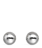 Alaïa silver-tone sphere earrings 28mm, imported from the UK