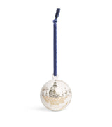 Harrods Harrods Ceramic Gold Toile Print Christmas Bauble 12cm- Buy online at McGrocer