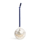 Harrods bauble gold toile print 12cm, UK version
