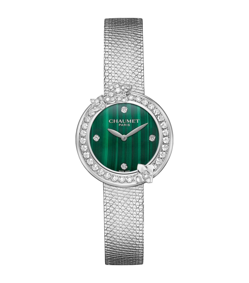 Chaumet Hortensia stainless steel and diamond watch 28mm, UK version