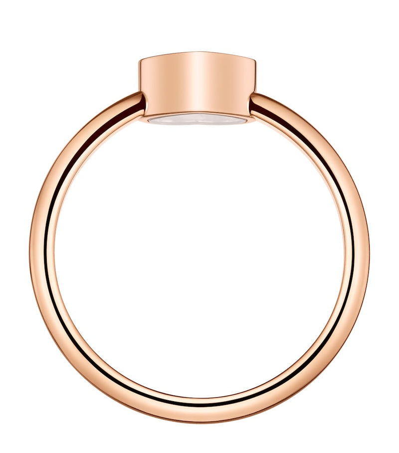 Chopard rose gold and diamond Happy Hearts ring (British brand)