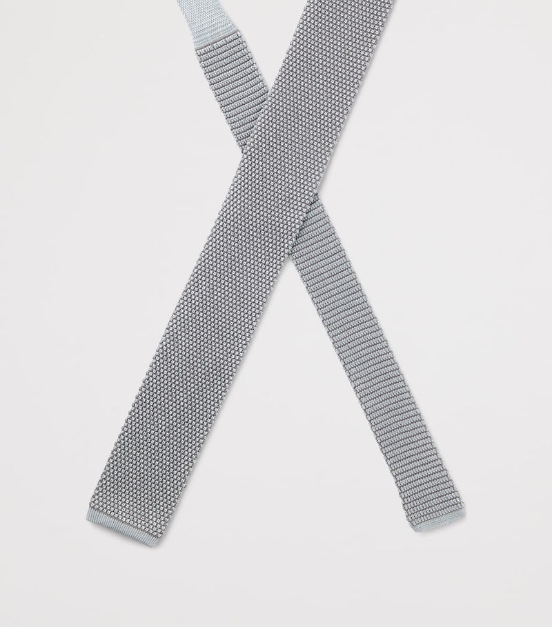 BOSS knitted silk tie with textured weave (British brand)