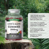 Nature's Truth Lion's Mane 2000mg gummies 60 count (British brand)