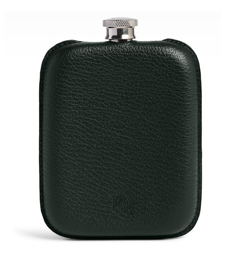 Dunhill leather-wrapped flask (British brand)