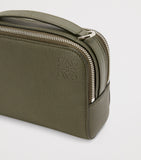 Loewe leather camera bag with two compartments and strap - British product