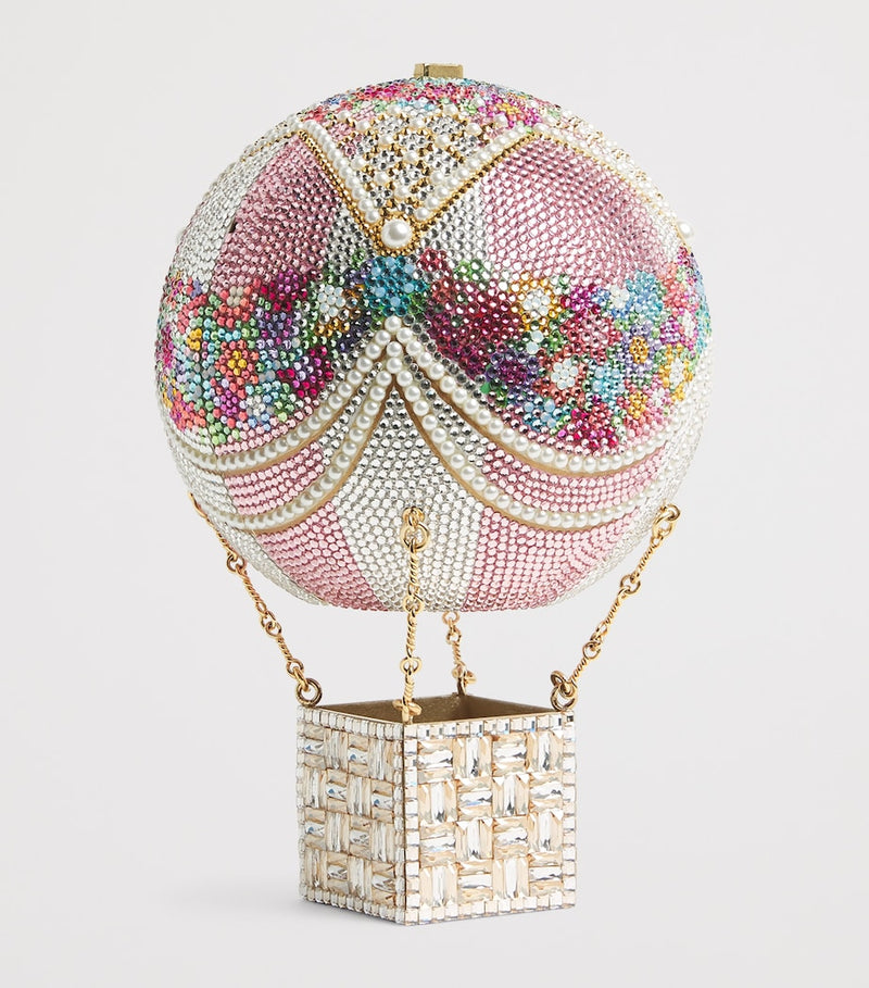 Judith Leiber hot air balloon clutch bag with crystals - British product