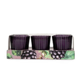 Candlelight Set of 3 Ribbed Mini Candles - Blackberry & Fig Tree