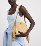 Maje Miss M shoulder bag in raffia effect, UK version
