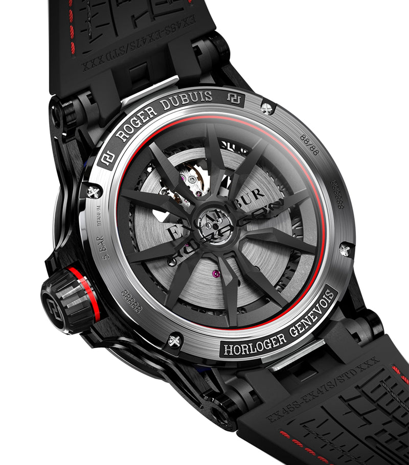 Roger Dubuis Excalibur Spider Huracan watch 45mm skeleton dial, imported from the UK