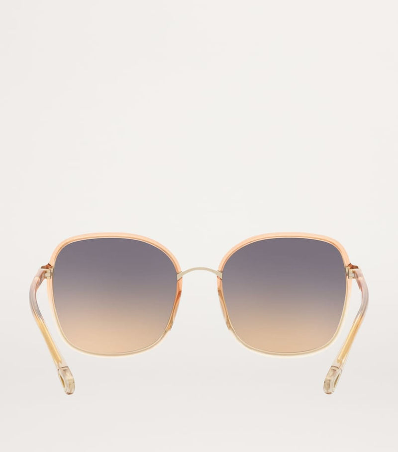 Chloé oversized square sunglasses with graduated tint (British brand)