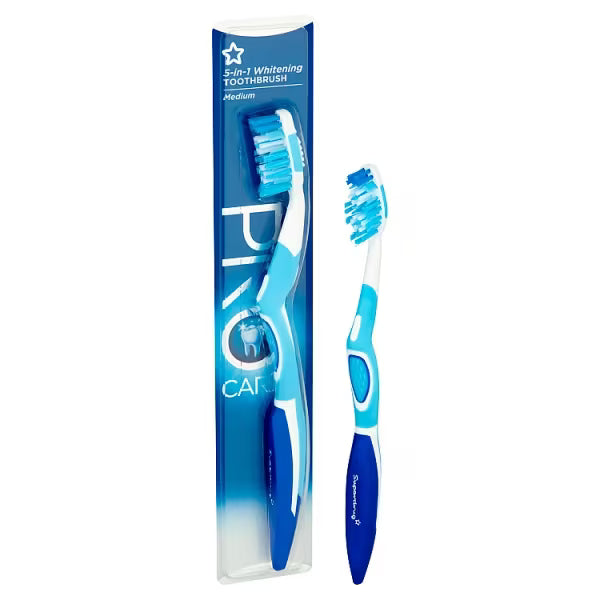 Superdrug ProCare whitening toothbrush medium bristles (British brand)
