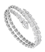 Harrods Bvlgari Serpenti Viper Small White Gold and Diamond Bracelet- Buy online at McGrocer