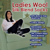 Sock Snob checkered wool silk socks UK 4-8 (British brand)