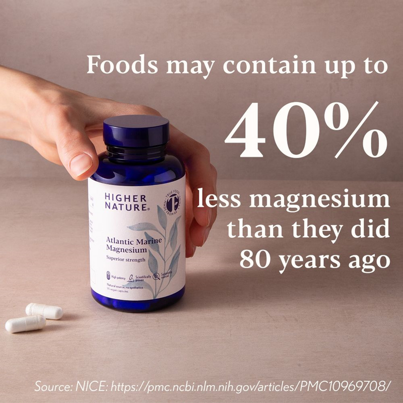 Atlantic Marine Magnesium 300mg 90 vegan capsules (British brand)