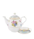 Halcyon Days Shell Garden Floral Tea For One set, UK version